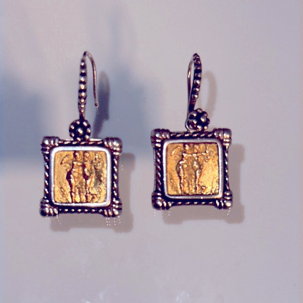 Tagliamonte Italian 925 And 14k Gold Cupid Earrings
